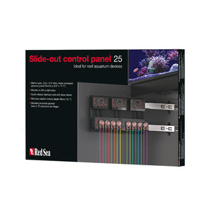Slide-out control panel 25